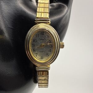 Details Gold Quartz Watch New Battery